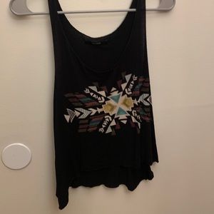 Forever 21 Black Patterned Tank